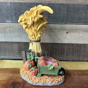 Yankee Thanksgiving “The Wheelbarrow” 11” Candle Holder Warmer -flaws